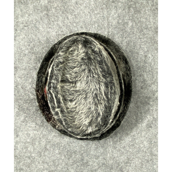 Stetson Hat Mens Grey Fedora Faux Fur Ear Flaps 1930s 40s German Hunting Pin - Picture 7 of 15